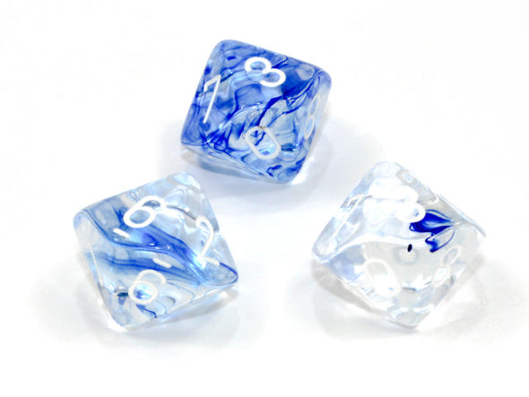 Chessex - 10D10 - Nebula - Blue/White available at 401 Games Canada