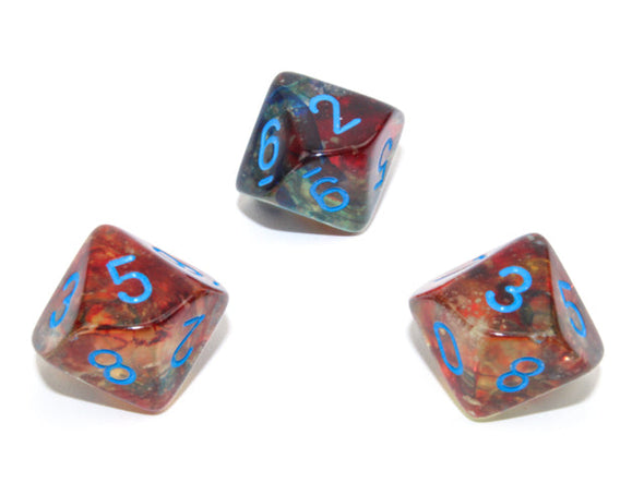 Chessex - 10D10 - Nebula - Primary/Blue Luminary available at 401 Games Canada