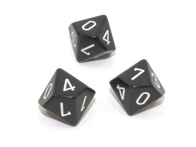 Chessex - 10D10 - Opaque - Black/White available at 401 Games Canada