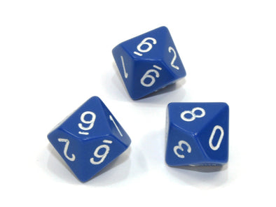 Chessex - 10D10 - Opaque - Blue/White available at 401 Games Canada