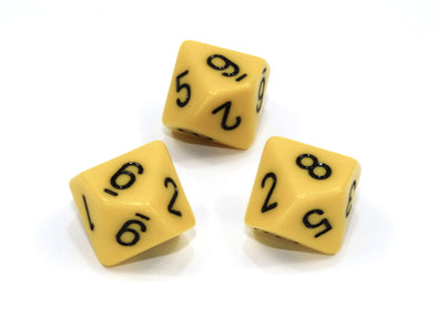 Chessex - 10D10 - Opaque - Yellow/Black available at 401 Games Canada