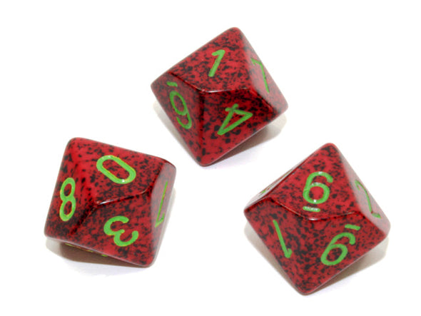 Chessex - 10D10 - Speckled - Strawberry available at 401 Games Canada