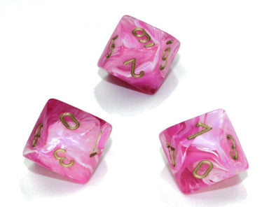 Chessex - 10D10 - Vortex - Pink/Gold available at 401 Games Canada