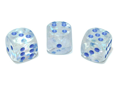 Chessex - 12D6 - Borealis - Icicle/Light Blue Luminary available at 401 Games Canada