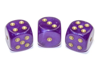 Chessex - 12D6 - Borealis - Royal Purple/Gold Luminary available at 401 Games Canada