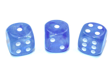 Chessex - 12D6 - Borealis - Sky Blue/White Luminary available at 401 Games Canada