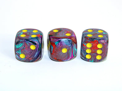 Chessex - 12D6 - Festive - Mosaic/Yellow available at 401 Games Canada