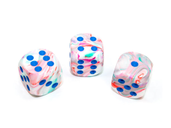 Chessex - 12D6 - Festive - Pop Art/Blue available at 401 Games Canada