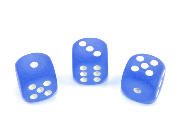 Chessex - 12D6 - Frosted - Blue/White available at 401 Games Canada