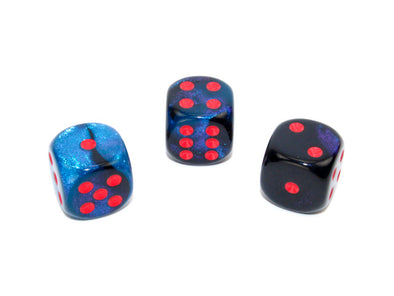 Chessex - 12D6 - Gemini - Black-Starlight/Red available at 401 Games Canada