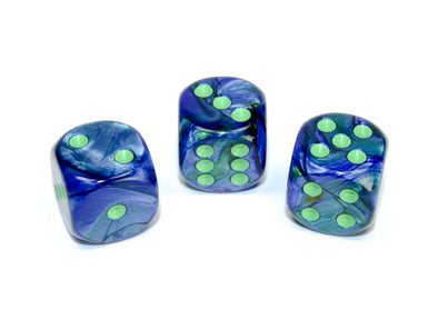 Chessex - 12D6 - Lustrous - Dark Blue/Green available at 401 Games Canada