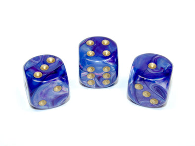 Chessex - 12D6 - Lustrous - Purple/Gold available at 401 Games Canada