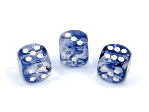 Chessex - 12D6 - Nebula - Black/White available at 401 Games Canada