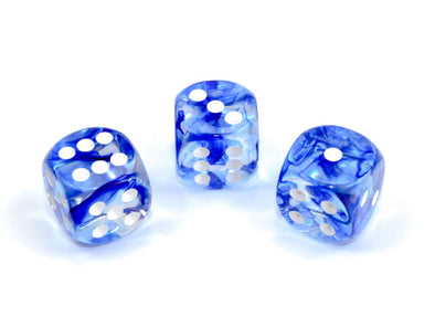 Chessex - 12D6 - Nebula - Dark Blue/White available at 401 Games Canada