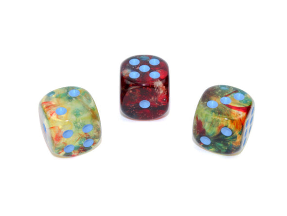 Chessex - 12D6 - Nebula - Primary/Blue Luminary available at 401 Games Canada