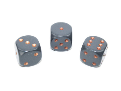 Chessex - 12D6 - Opaque - Dark Grey/Copper available at 401 Games Canada