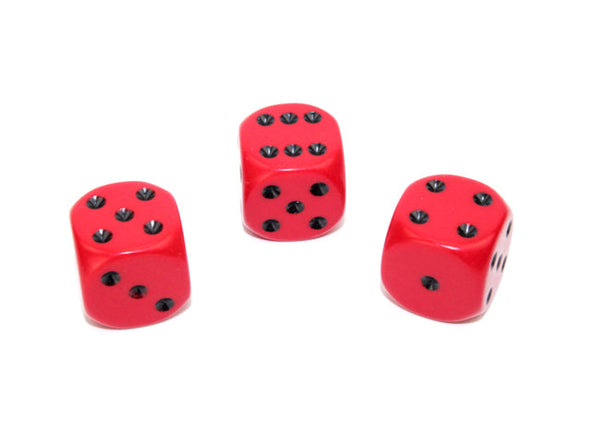 Chessex - 12D6 - Opaque - Red/Black available at 401 Games Canada