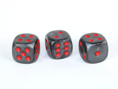 Chessex - 12D6 - Velvet - Black/Red available at 401 Games Canada