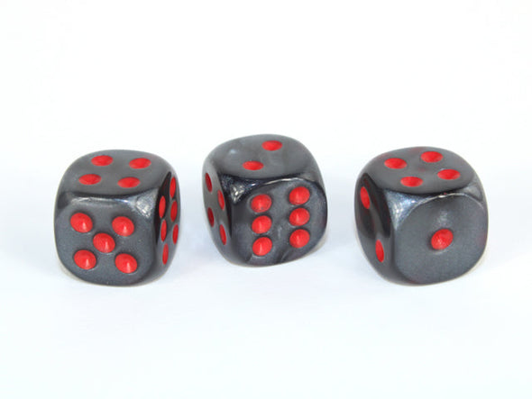 Chessex - 12D6 - Velvet - Black/Red available at 401 Games Canada