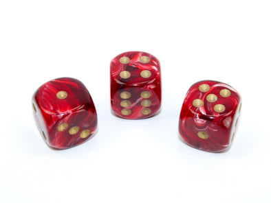 Chessex - 12D6 - Vortex - Burgundy/Gold available at 401 Games Canada