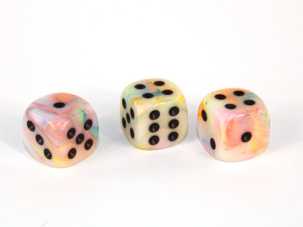 Chessex - 36D6 - Festive - Circus/Black available at 401 Games Canada