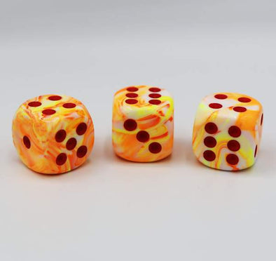 Chessex - 36D6 - Festive - Sunburst/Red available at 401 Games Canada