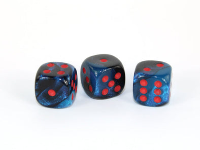 Chessex - 36D6 - Gemini - Black-Starlight/Red available at 401 Games Canada