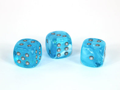 Chessex - 36D6 - Luminary - Sky/Silver available at 401 Games Canada