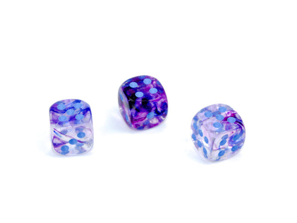 Chessex - 36D6 - Nebula - Nocturnal/Blue Luminary available at 401 Games Canada