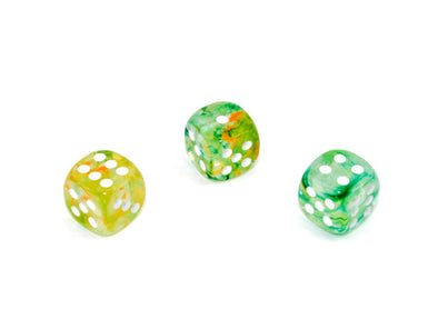 Chessex - 36D6 - Nebula - Spring/White Luminary available at 401 Games Canada