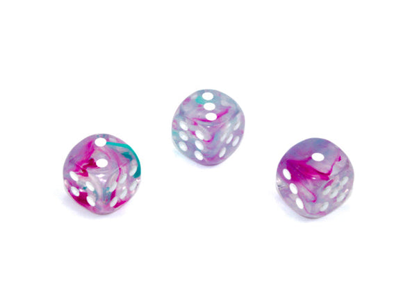 Chessex - 36D6 - Nebula - Wisteria/White Luminary available at 401 Games Canada