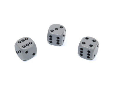 Chessex - 36D6 - Opaque - Grey/Black available at 401 Games Canada