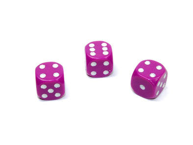 Chessex - 36D6 - Opaque - Light Purple/White available at 401 Games Canada