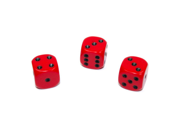 Chessex - 36D6 - Opaque - Red/Black available at 401 Games Canada