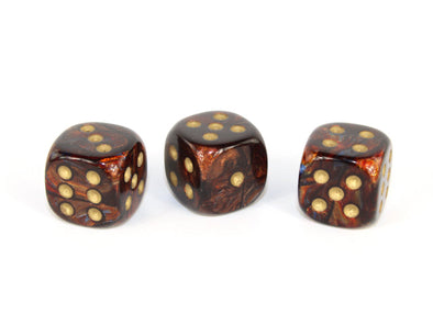 Chessex - 36D6 - Scarab - Blue Blood/Gold available at 401 Games Canada