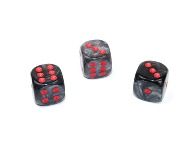 Chessex - 36D6 - Velvet - Black/Red available at 401 Games Canada