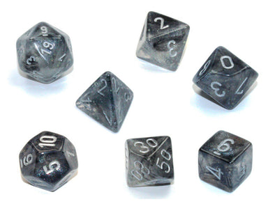 Chessex - 7 Piece - Borealis - Light Smoke/Silver Luminary available at 401 Games Canada