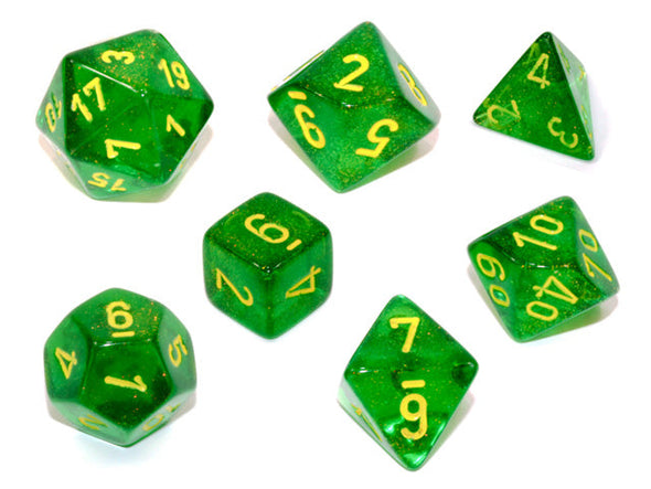 Chessex - 7 Piece - Borealis - Maple Green/Yellow available at 401 Games Canada