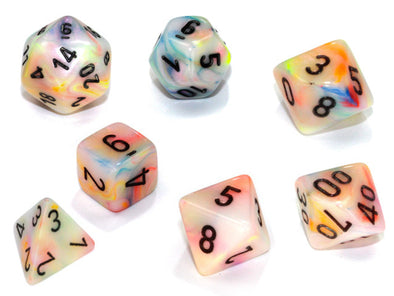 Chessex - 7 Piece - Festive - Circus/Black available at 401 Games Canada