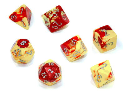 Chessex - 7 Piece - Gemini - Red-Yellow/Silver available at 401 Games Canada