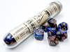 Chessex - 7 Piece - Lab Dice - Lustrous - Azurite/Gold available at 401 Games Canada