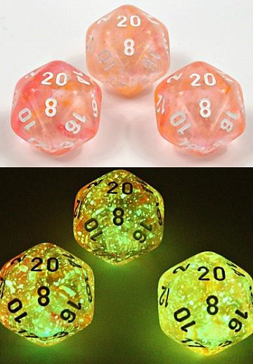 Chessex - 7 Piece - Lab Dice - Nebula - Supernova/White (+ Bonus 6-Sided Die) available at 401 Games Canada