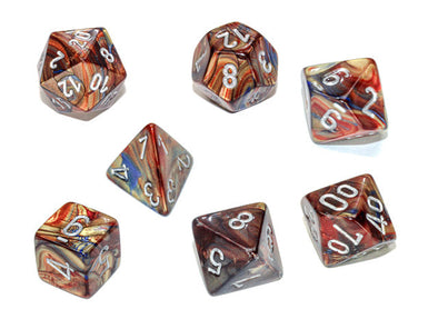 Chessex - 7 Piece - Lustrous - Gold/Silver available at 401 Games Canada