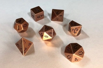 Chessex - 7 Piece - Metal - Copper available at 401 Games Canada