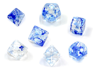 Chessex - 7 Piece - Nebula - Dark Blue/White available at 401 Games Canada