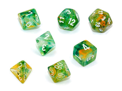 Chessex - 7 Piece - Nebula - Spring/White Luminary available at 401 Games Canada