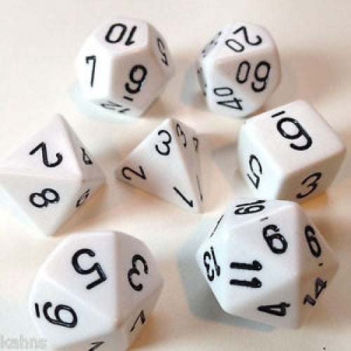 Chessex - 7 Piece - Opaque - White/Black available at 401 Games Canada