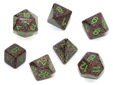 Chessex - 7 Piece - Speckled - Earth available at 401 Games Canada