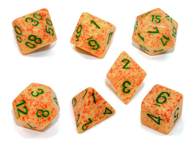 Chessex - 7 Piece - Speckled - Lotus available at 401 Games Canada