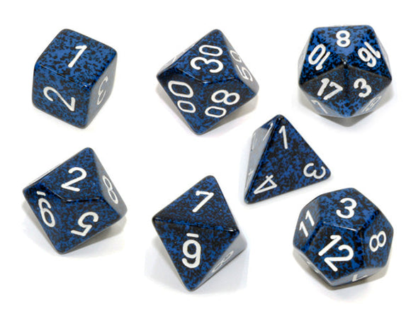 Chessex - 7 Piece - Speckled - Stealth available at 401 Games Canada